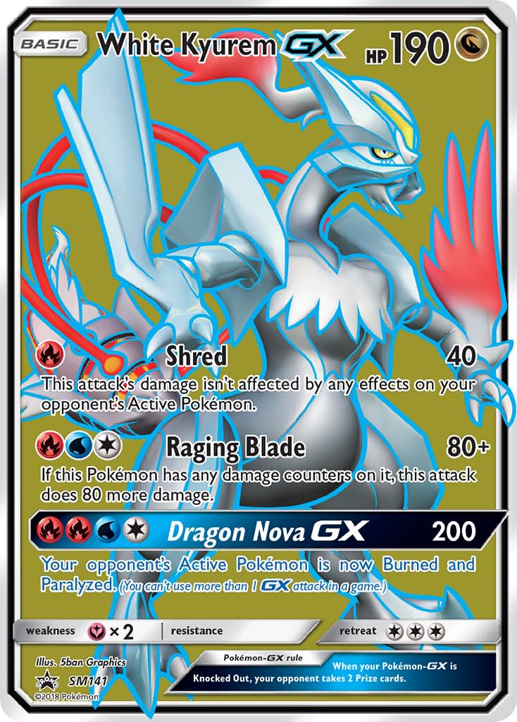 White Kyurem GX - SM141 (SM:PR) Promo - Light Played Holofoil