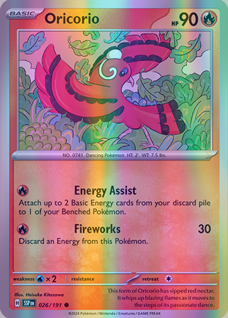 Oricorio - 026/191 (SSP) Common - Near Mint Reverse Holofoil