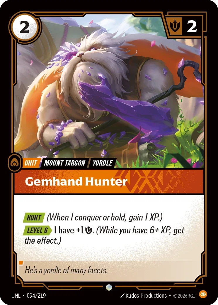 Gemhand Hunter - 094/219 (UNL)  Common