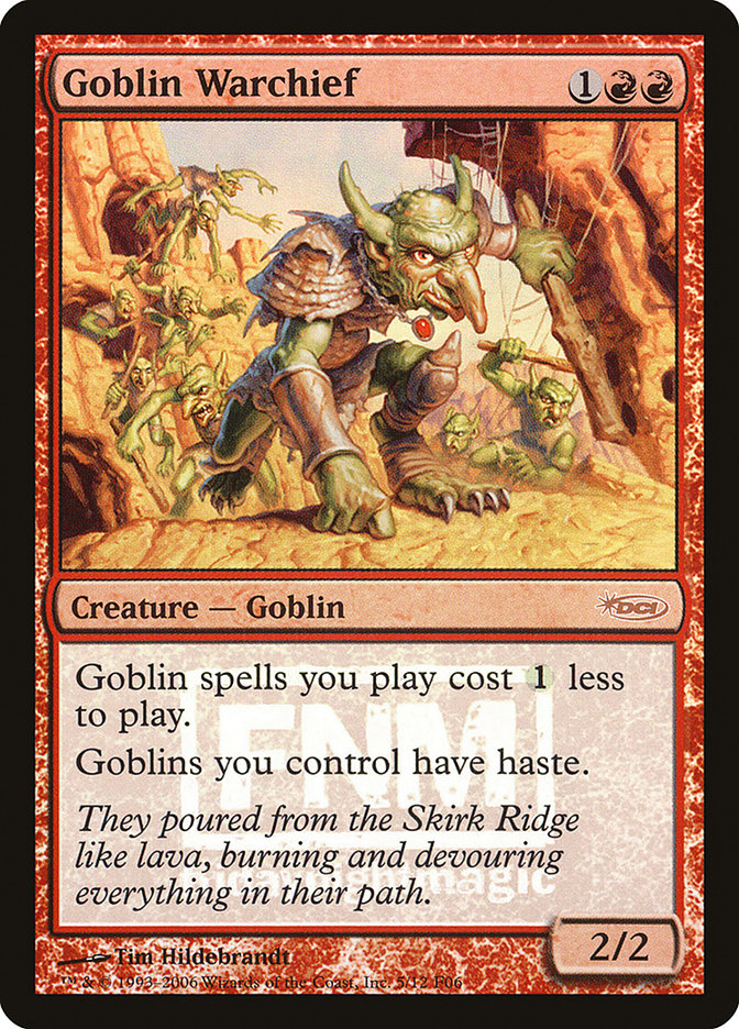 Goblin Warchief (F06-P-FOIL) Light Play