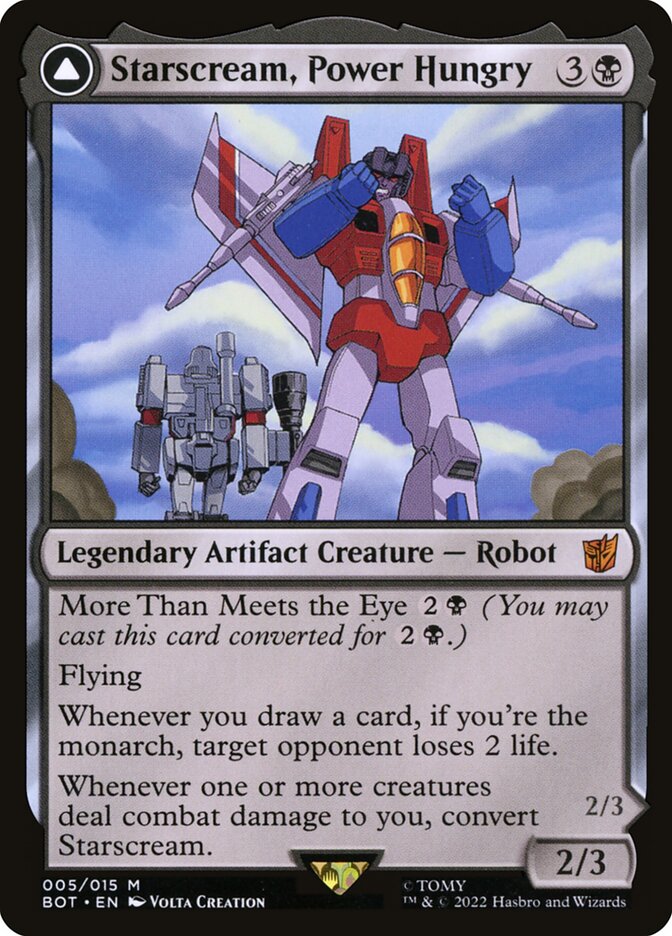 Starscream, Power Hungry // Starscream, Seeker Leader (BOT-M) - Light Play