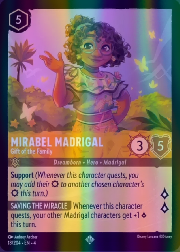 Mirabel Madrigal - Gift of the Family (Ursula's Return 018/204) Super Rare - Near Mint Cold Foil