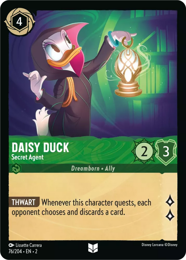 Daisy Duck - Secret Agent (Rise of the Floodborn 76/204) Uncommon - Near Mint