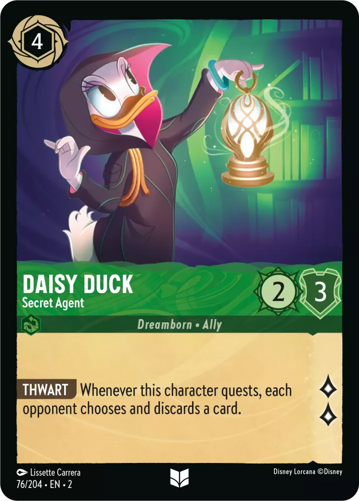 Daisy Duck - Secret Agent (Rise of the Floodborn 76/204) Uncommon - Near Mint