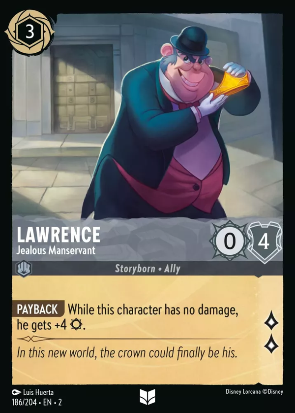 Lawrence - Jealous Manservant (Rise of the Floodborn 186/204) Uncommon - Near Mint