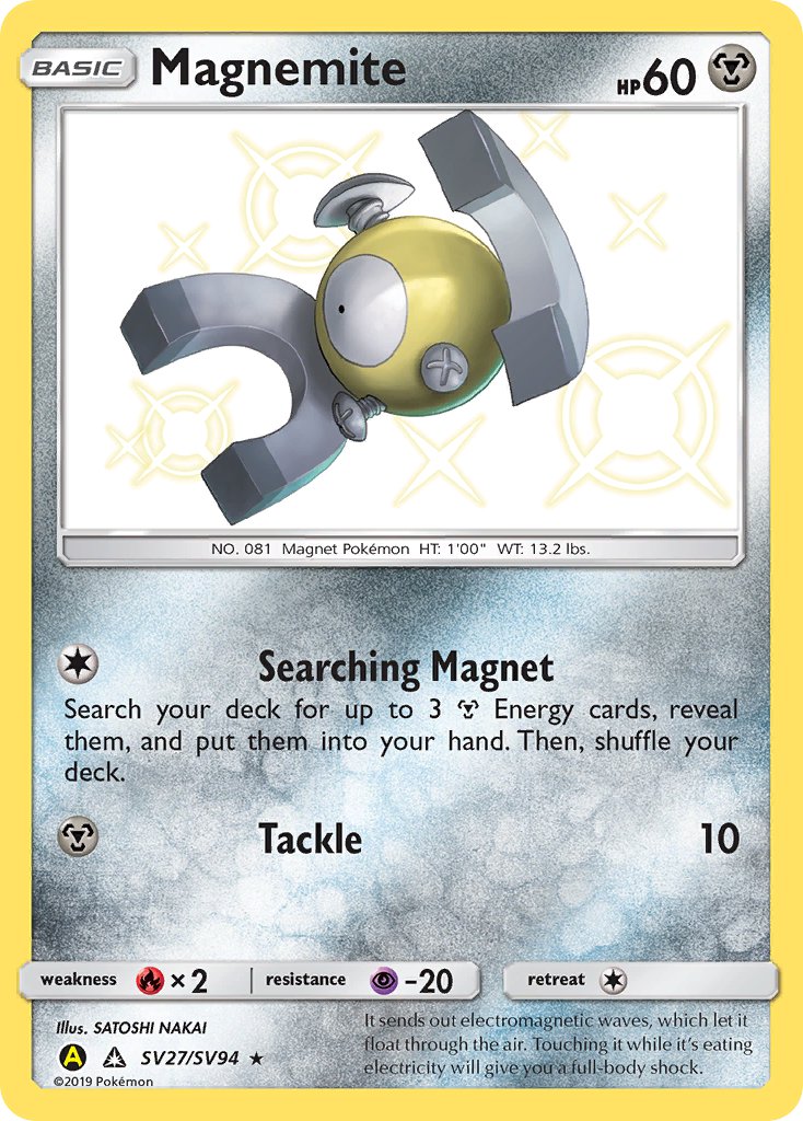 Magnemite - SV27/SV94 (HIF:SV) Shiny Holo Rare - Near Mint Holofoil