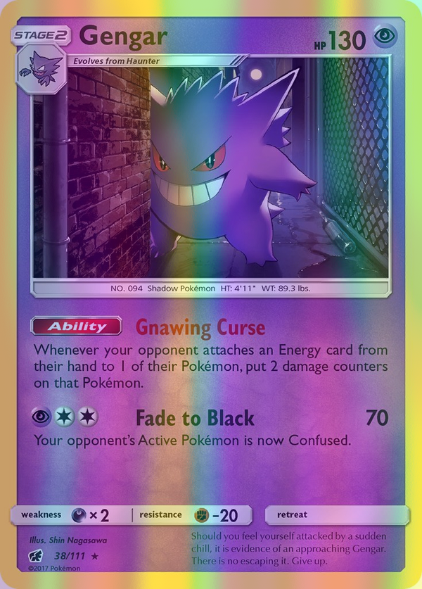 Gengar - 038/111 (CIN) Holo Rare - Near Mint Reverse Holofoil