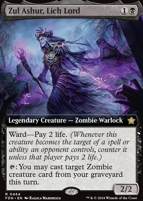 Zul Ashur, Lich Lord [#0464 Extended Art] (FDN-R-FOIL)