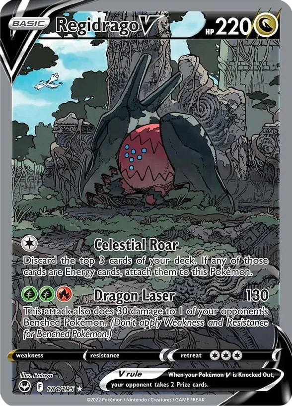 Regidrago V (Alternate Full Art) - 184/195 (SWSH12) Ultra Rare - Near Regidrago V (Alternate Full Art) - 184/195 (SWSH12) Ultra Rare - Near