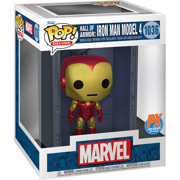 POP Figure Deluxe: Marvel Hall of Armor #1036 - Iron Man Model 4 (PX)