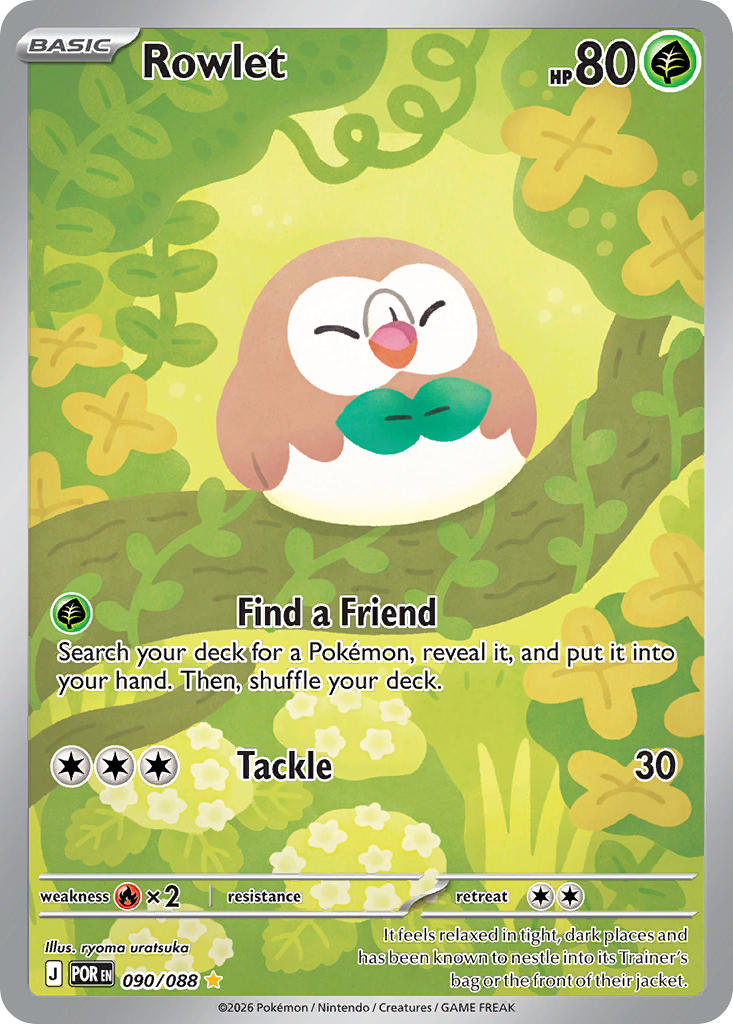 Rowlet - 090/088 (POR) Shiny Rare