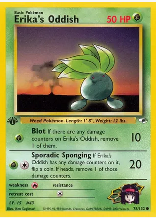 Erika's Oddish (78/132) 1st Edition