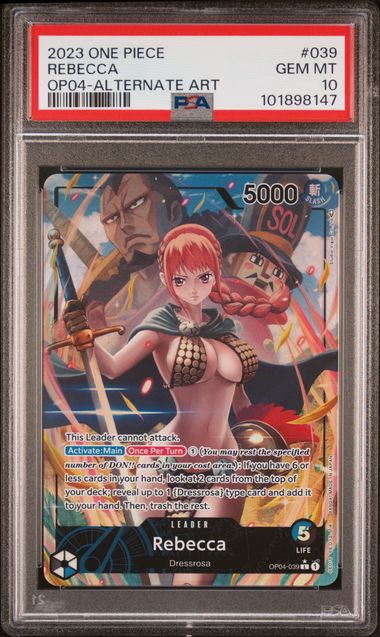 Rebecca (OP04-039 L) Alternate Art (Graded - PSA 10)