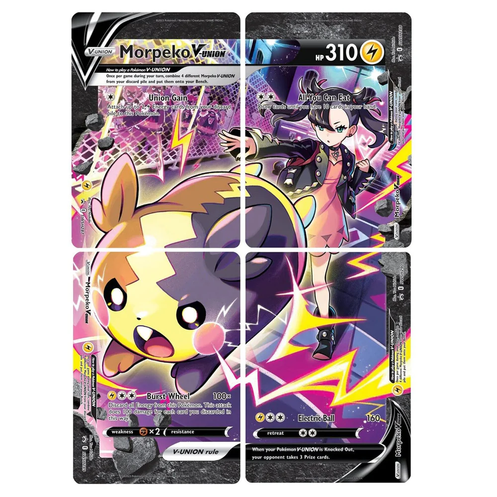 Morpeko V-Union (Set of 4) - SWSH287-290 (SWSH:PR) Promo - Near Mint Holofoil