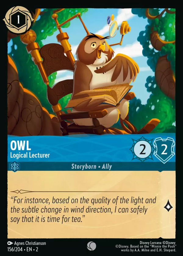 Owl - Logical Lecturer (Rise of the Floodborn 156/204) Common - Near Mint