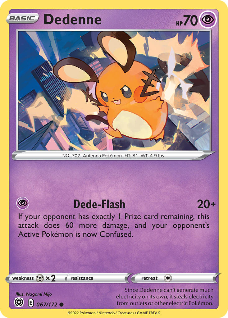 Dedenne - 067/172 (SWSH09) Common - Near Mint