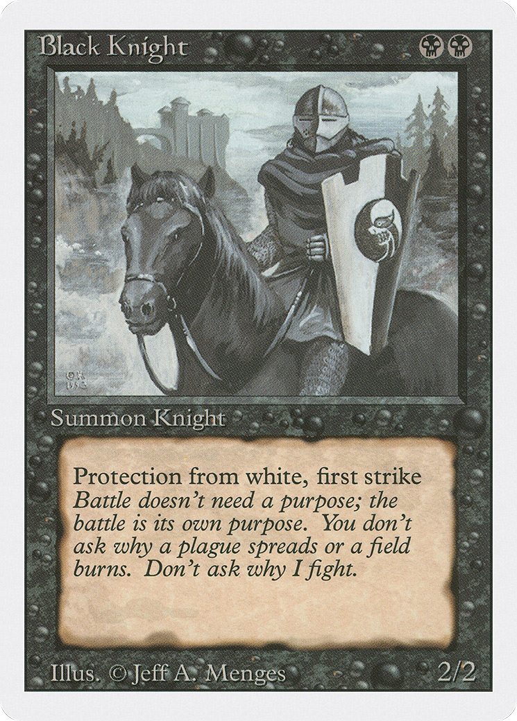 Black Knight (3ED-U) Moderately Played