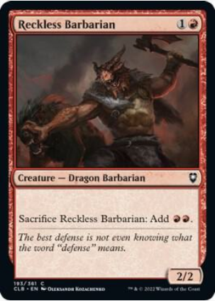 Reckless Barbarian (CLB-C-FOIL)