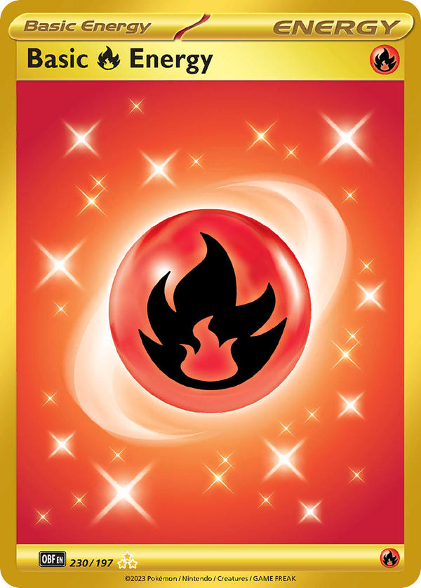 Basic Fire Energy - 230/197 (OBF) Hyper Rare - Near Mint Holofoil