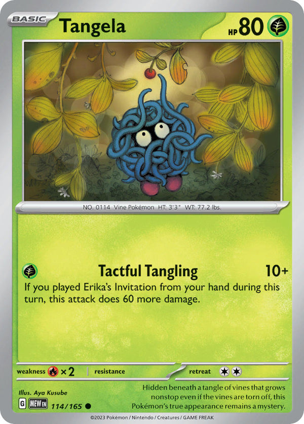 Tangela - 114/165 (MEW) Common - Near Mint