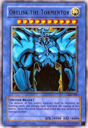 Obelisk the Tormentor (GB1-002) Ultra Rare - Near Mint