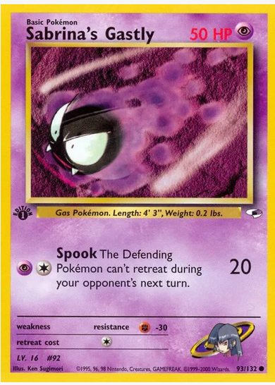 Sabrina's Gastly (93/132) 1st Edition