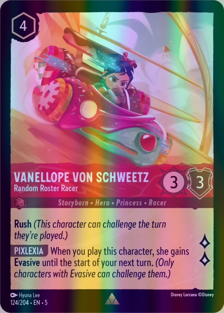 Vanellope von Schweetz - Random Roster Racer (Shimmering Skies 124/204) Rare - Near Mint Cold Foil