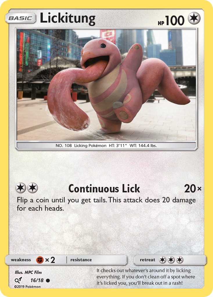 Lickitung - 16/18 (DEP) Common - Near Mint Holofoil