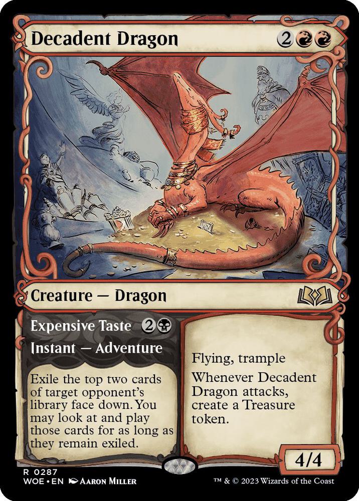 Decadent Dragon // Expensive Taste [#0287 Showcase] (WOE-R-FOIL)