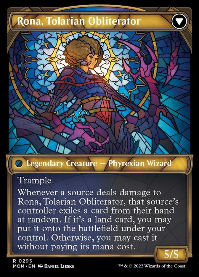 Rona, Herald of Invasion // Rona, Tolarian Obliterator [#0295 Showcase] (MOM-R)