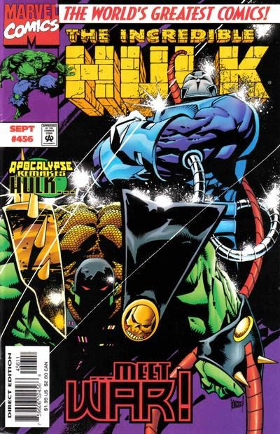 THE INCREDIBLE HULK (1968 Series) #456 (9.0) 1st App Hulk as War, Horseman of Apocalypse