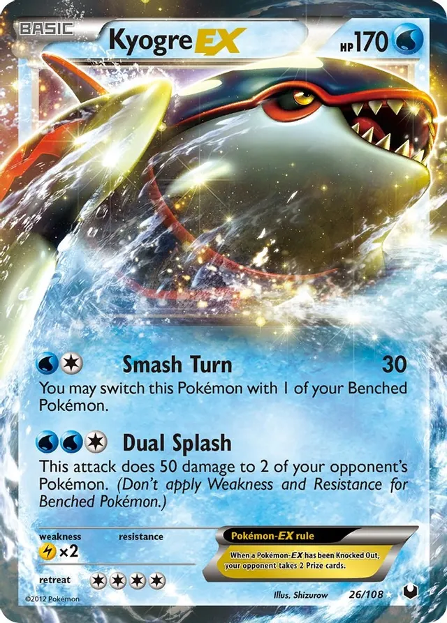 Kyogre EX (26/108) Light Play