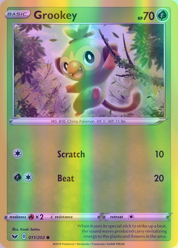 Grookey - 011/202 (SWSH01) Common - Near Mint Reverse Holofoil