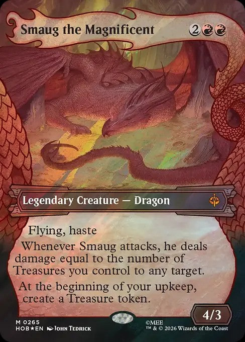 Smaug the Magnificent [ #0265 Showcase Dragon Hoard Frame Surge Foil ] (HOB-M)