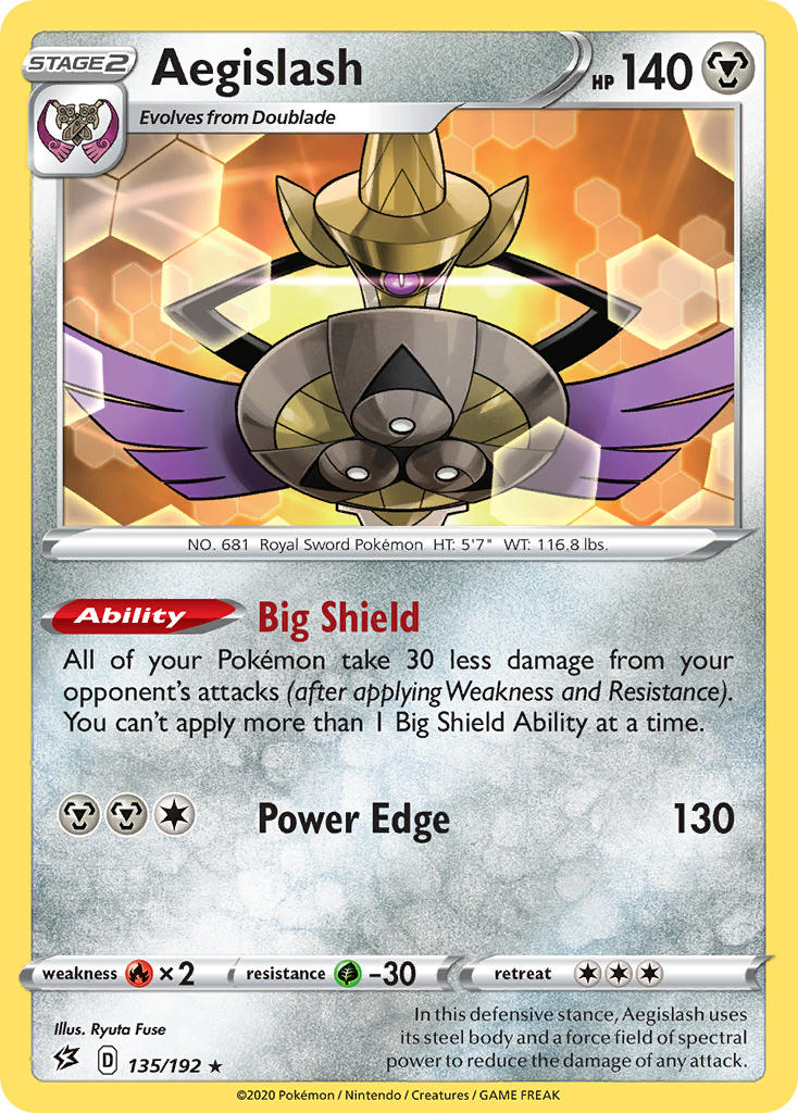 Aegislash - 135/192 (SWSH02) Rare - Near Mint