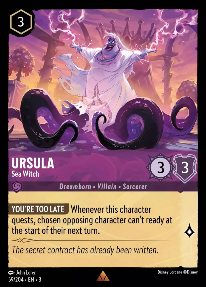 Ursula - Sea Witch (Into the Inklands 059/204) Rare - Near Mint