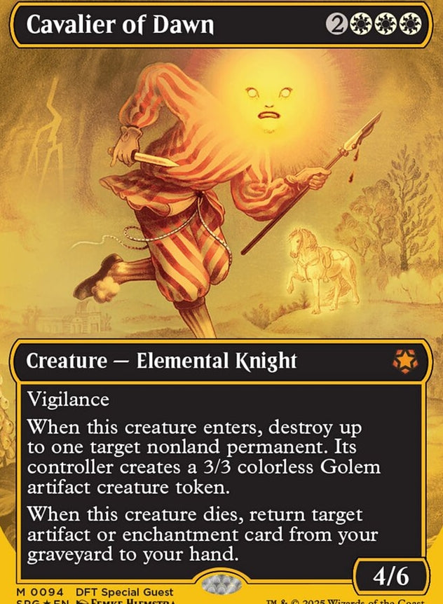 Cavalier of Dawn [ #0094 Borderless First-Place Foil ] (SPG-M-FOIL)
