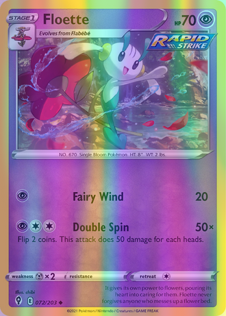 Floette - 072/203 (SWSH07) Uncommon - Near Mint Reverse Holofoil