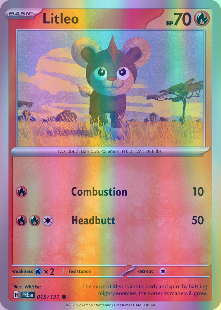 Litleo - 015/131 (PRE) Common - Near Mint Reverse Holofoil