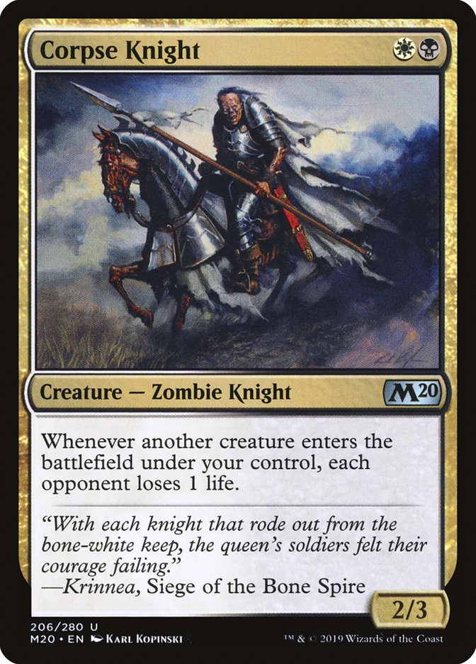 Corpse Knight (M20-U) Misprint