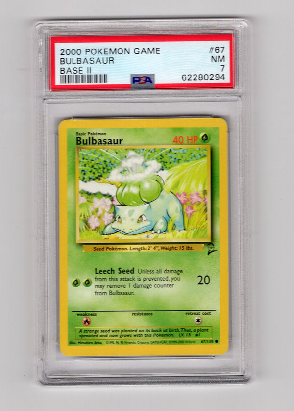 Bulbasaur - 067/130 (BS2) Common - Light Play (Graded - PSA 7)