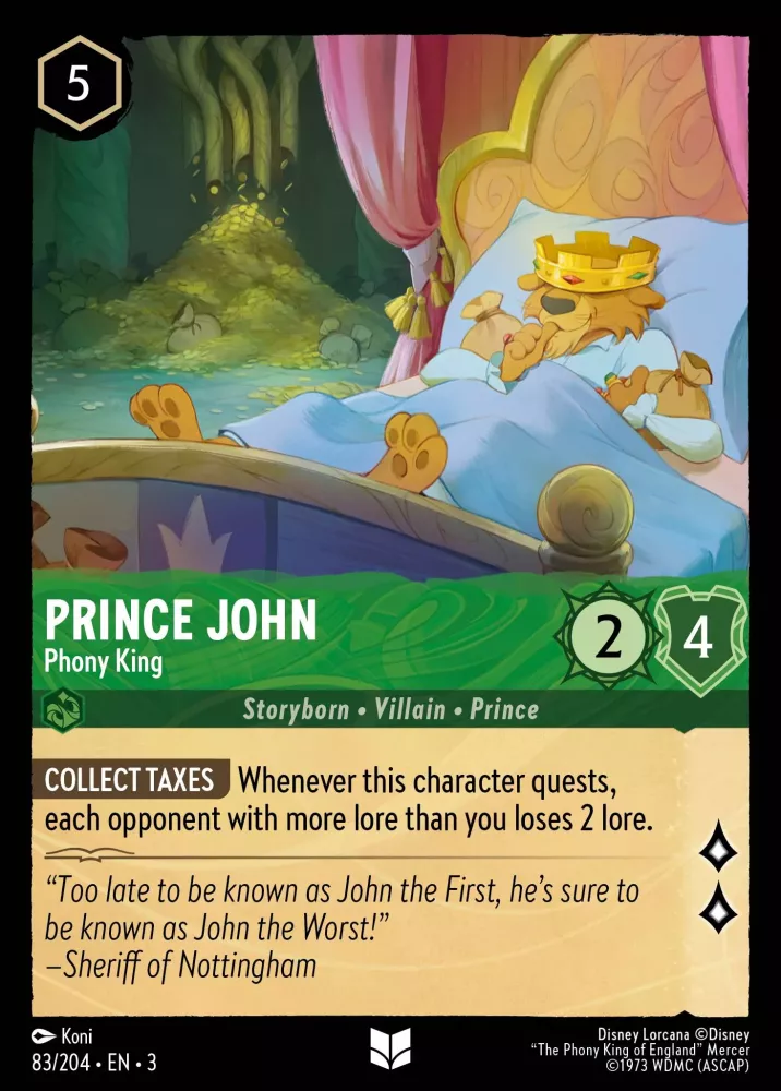 Prince John - Phony King (Into the Inklands 083/204) Uncommon - Near Mint