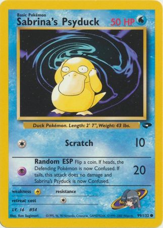 Sabrina's Psyduck - 99/132 (G2) Common - Moderate Play Unlimited