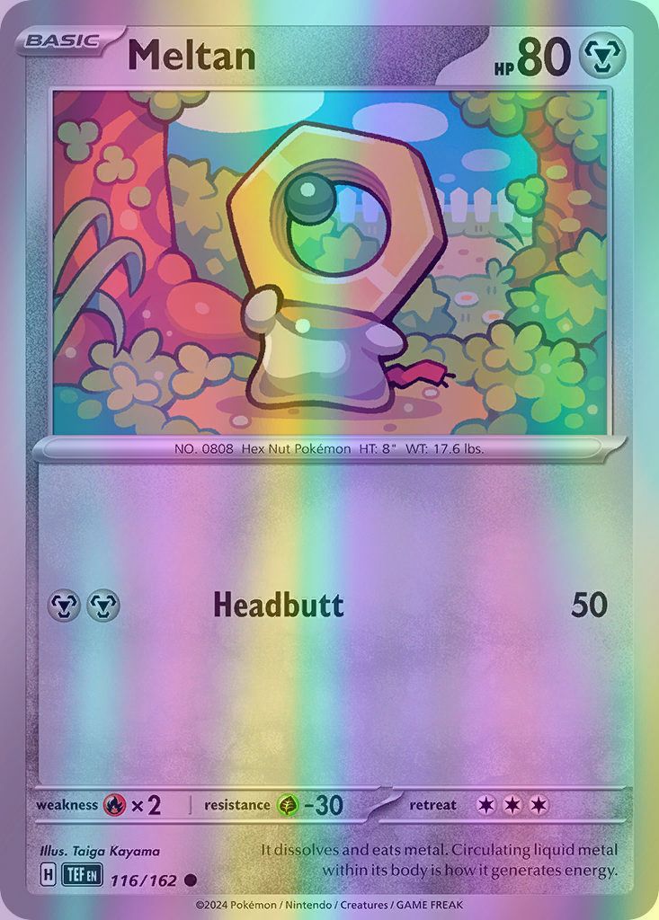 Meltan - 116/162 (TEF) Common - Near Mint Reverse Holofoil