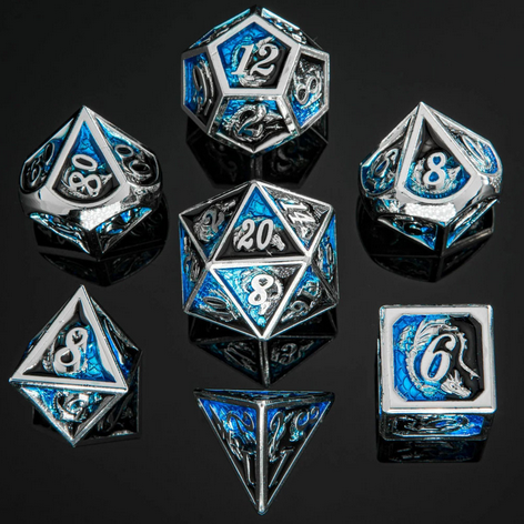 HPG BRL115: Solid Metal - Dragon: Black/Blue with Silver (7)