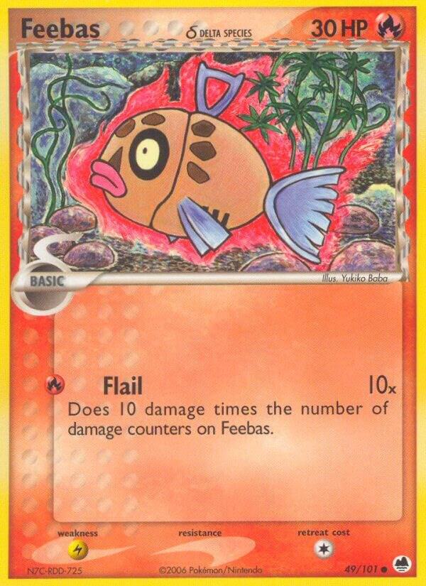 Feebas (Delta Species) - 049/101 (DF) Common - Near Mint Reverse Holofoil