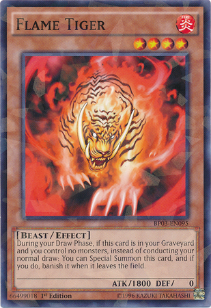 Flame Tiger (Shatterfoil) (BP03-EN095) Shatterfoil Rare - Near Mint 1st Edition