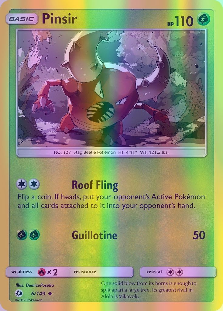 Pinsir - 006/149 (SM01) Uncommon - Near Mint Reverse Holofoil