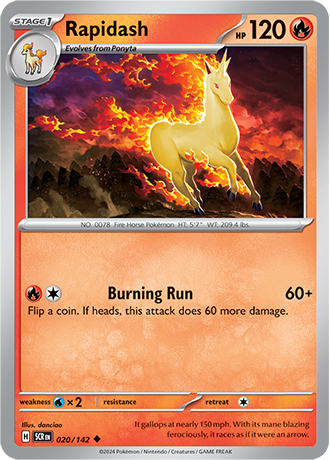 Rapidash - 020/142 (SCR) Uncommon - Near Mint