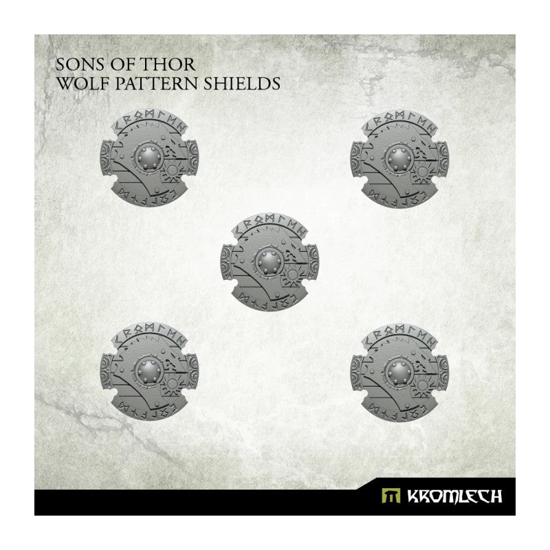 Kromlech KRCB209: Sons of Thor - Wolf Pattern Shields (5)